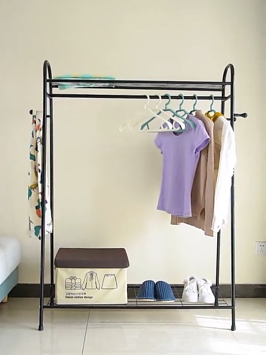 Floor-standing Clothes Hanging Rack Drying Rack Bedroom Clothes Hanger ...