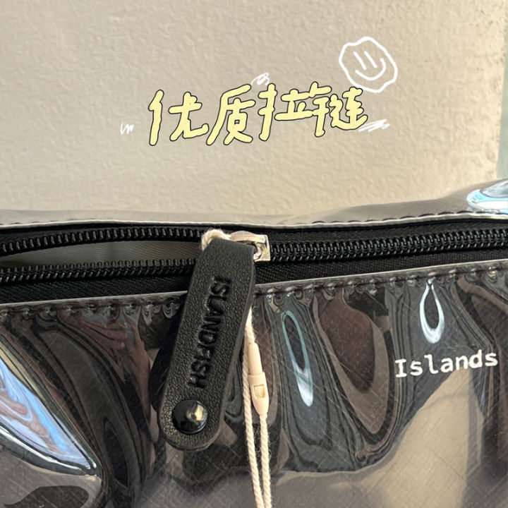 กระเป๋าใส่ปากกาดูปองท์ทำด้วยมือทั้งหมดกระเป๋าเก็บสไตล์-ins-ดูแพงโปร่งใสกันน้ำ