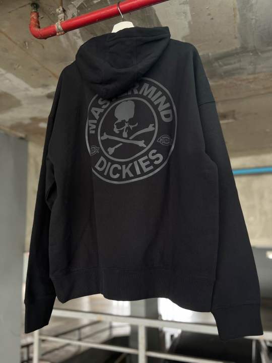mastermind-japan-x-dickies-black-reflective-hoodie