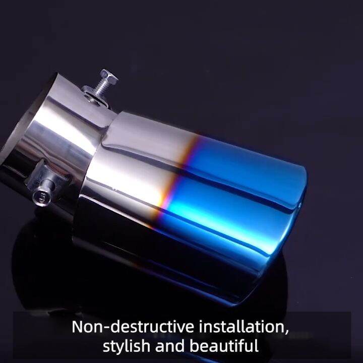 Universal Car Muffler Exhaust Tip Stainless Steel Curved &Straight