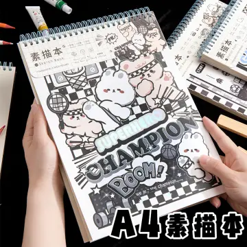 A6 Retro Blank Paper Notebook Diary Blank Sketchbook For Graffiti