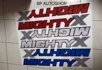 ?สติกเกอร์ MIGHTY-Xติดข้างท้ายกระบะ TOYOTA ไมตี้ ปี 1992 (ขนาดเท่ากับของเดิมที่มากับรถ) มีให้เลือก 3สี *ราคาแพ็คคู่*