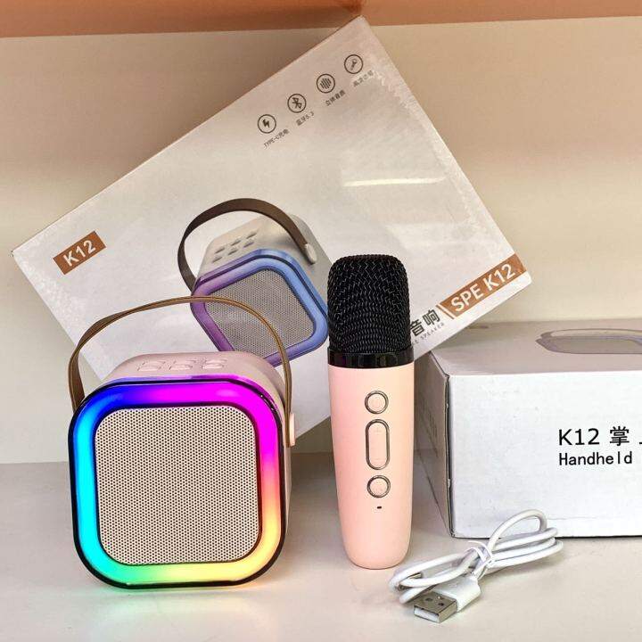 Loa Bluetooth Micro Karaoke K12 Mini Karaoke Loa Bluetooth Loa kèm