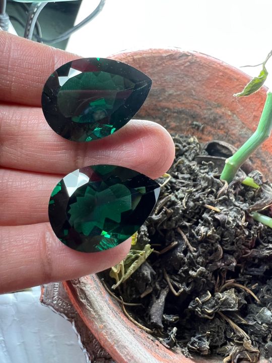 green-amethyst-pear-15x22mm-weight-9-cts-green-อเมทิสต์-แล็บ-amethyst-lab-culture-49-กะรัต-1-เม็ด-เกรดอย่าง-ดี-13x18-mm-มิลลิเมตร-quartz-green-tourmaline-15x22mm