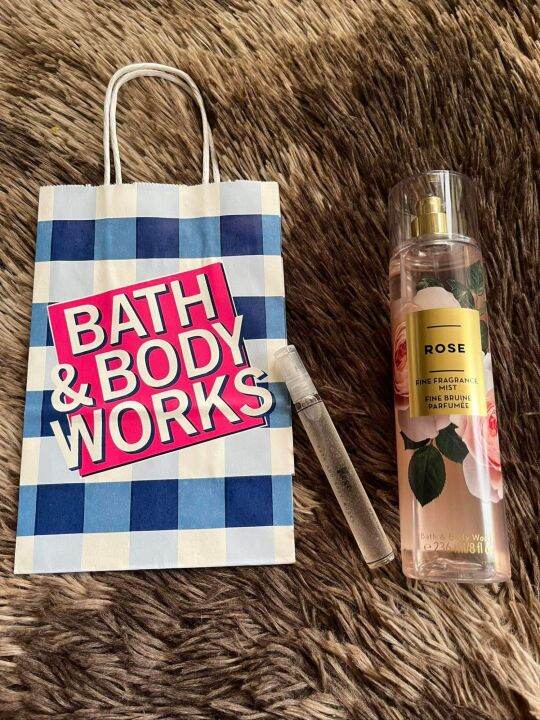 Original Bath & Body Works ROSE Fragrance Mist 10ml Decants Spray Glass