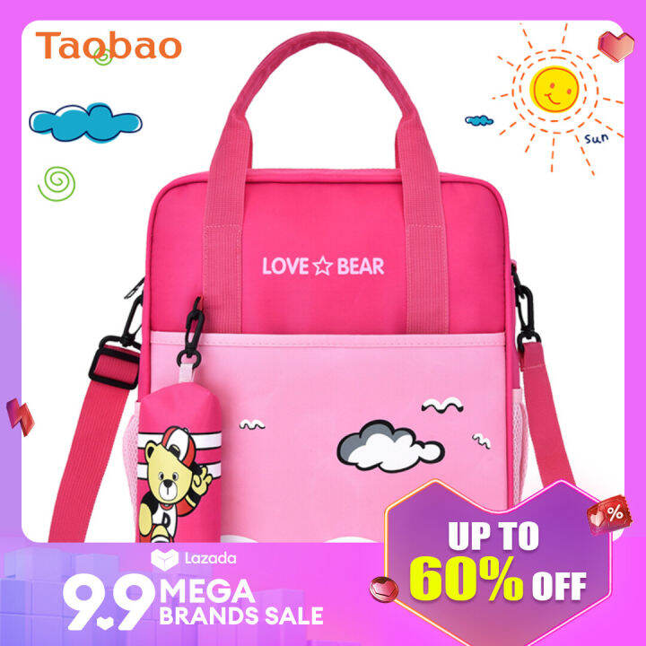 Portable File Bag Student Shoulder Bag Large Capacity Carrying Schoolbag Canvas Waterproof