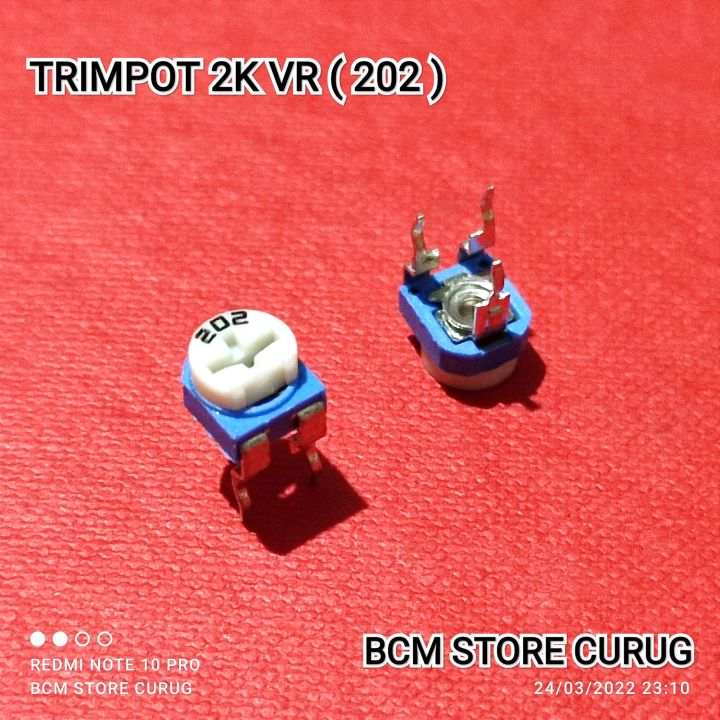5 Buah 2k Ohm 202 Trimpot Trimmer Variable Vertical Resistor Rm065