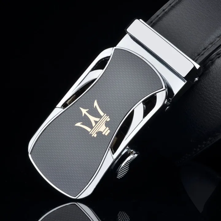 Formal Wear Leather Belt Male Long Top Grade Car Logo Waistband ...