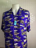 Hawaii Shirt #050 Brand : Ocean Made : Korea ผ้า : 100%  Rayon Sz : L ขนาด : อก 25 ยาว 27 ไหล่ 24 ตำหนิ : เสื้อมือสอง กระดุมกะลา ราคา : 350