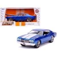 Jada 1969 Chevrolet Chevelle SS Candy Blue with Silver Stripes Bigtime Muscle 1 /24 Diecast Model Car