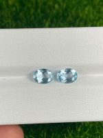 2cts 100% Natural sky Blue Topaz Earing pair 7x5mm บุษราคัมสีฟ้าธรรมชาติ 7x5mm คู่