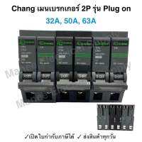 CHANG เมนเบรกเกอร์ 2P MCB แบบ Plugon ขนาด 63A 50A 32A เซอร์กิตเบรคเกอร์ เมนเซอร์กิตช้าง Main Circuit Breaker