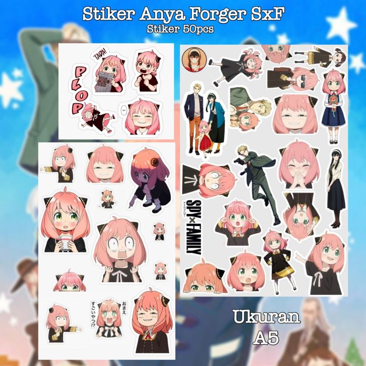 Stiker Anya Forger/Stiker Lucu/Stiker Anime Spy x Family/Stiker Anime ...