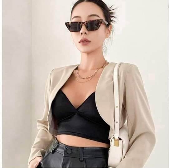 blazer crop zara
