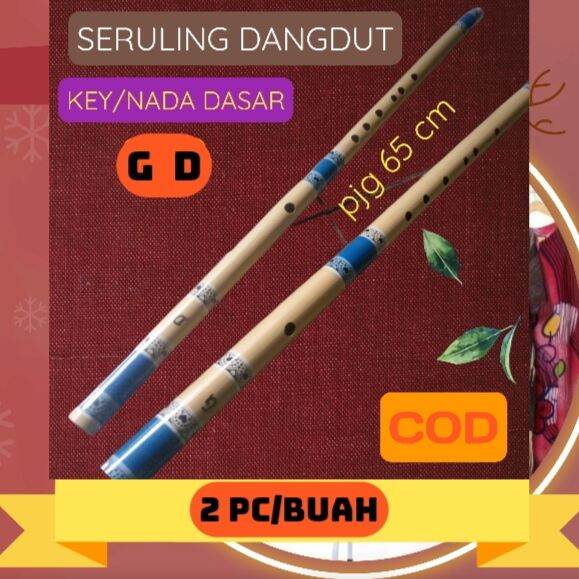 seruling bambu dangdut nada dasar/KUNCI G,C 2 BUAH | Lazada Indonesia