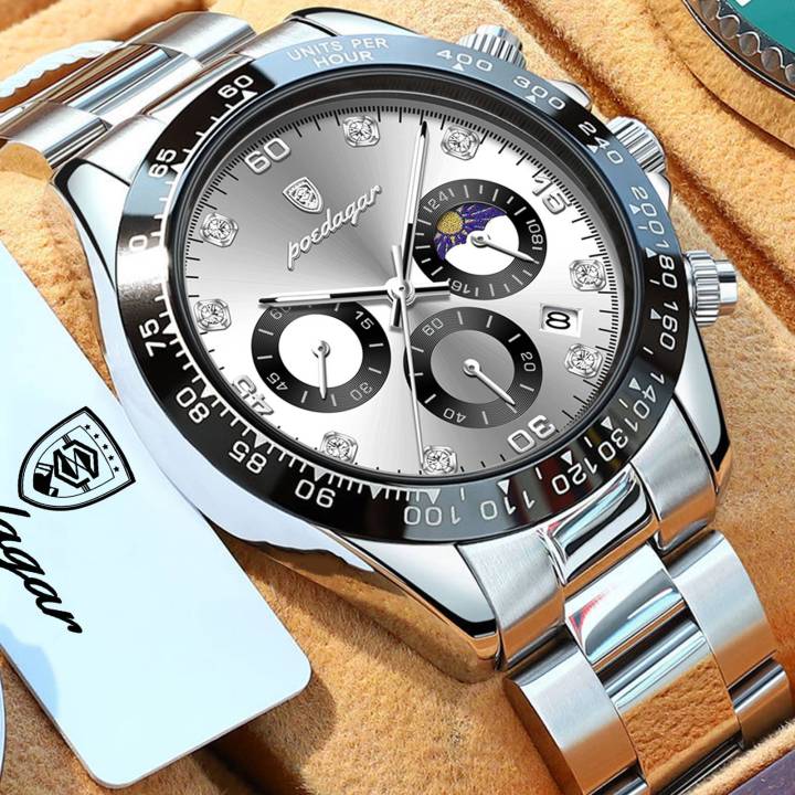 POEDAGAR Luxury Man Wristwatch Sports Chronograph Luminous Waterproof ...