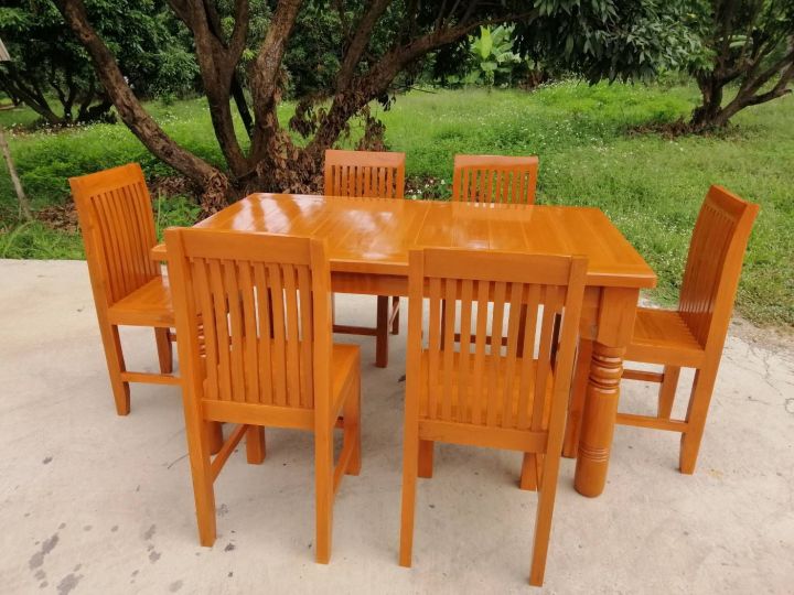 ชุดอาหารเก้าอี้6ตัวซี่แอ่นสีส้ม-ส่งฟรียกเว้นภาคใต้
