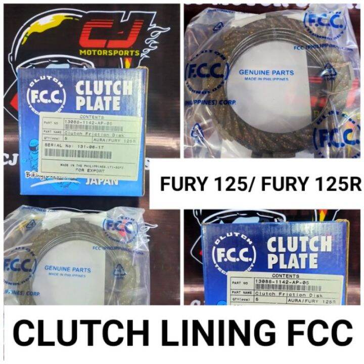 clutch lining fury 125