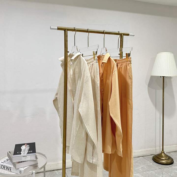 ชุดเซ็ตเสื้อเชิ้ตผ้าลินิน-oversize-มาคู่กับกางเกง-ขายาว-coco-linen-set