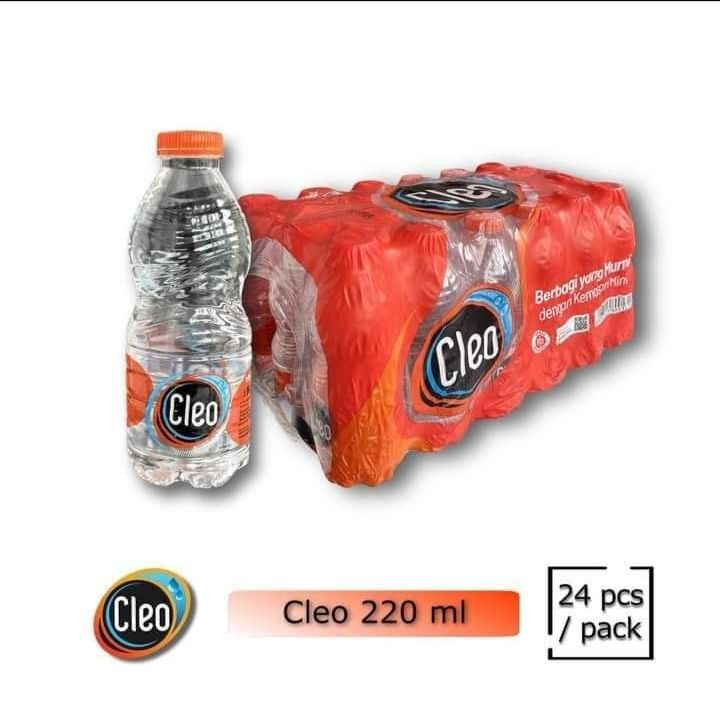 Cleo Air Minum Botol Mini 220ml 1krat Isi 24 Lazada Indonesia 6004