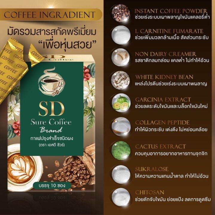 กาแฟ-sd-sure-คุมหิว-เผาผลาญไว-อร่อย-ไม่หวาน-มีโรคประจำตัวทานได้-1-กล่อง-10-ซอง