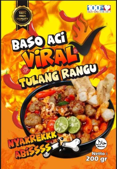 Baso Aci Tulang Rangu Viral Khas Garut Gurih Pedas Geprek Kemasan