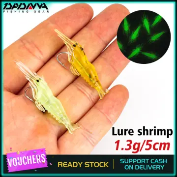 COD]Soft Shrimp Bait Luminous Artificial Worm Fishing Lure Fishing