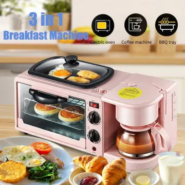 Multi-functional 3-in-1 Breakfast Maker With Coffee Machine