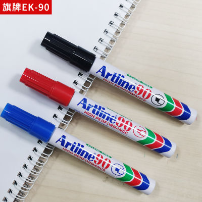 ปากกามาร์กเกอร์แบบน้ำมัน ArtlineEK-90ยี่ห้อกี่เพ้าจากญี่ปุ่นปากกาหัวกล่องปากกาหัวใหญ่ปากกาโฆษณากันน้ำแห้งเร็ว