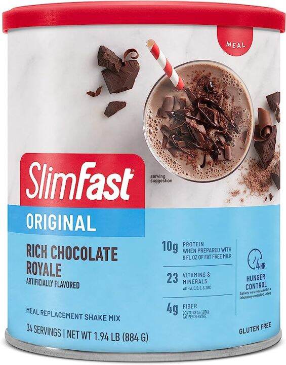 SlimFast Meal Replacement Powder, Original Rich Chocolate Royale ...