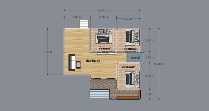 แบบบ้าน3ห้องนอน