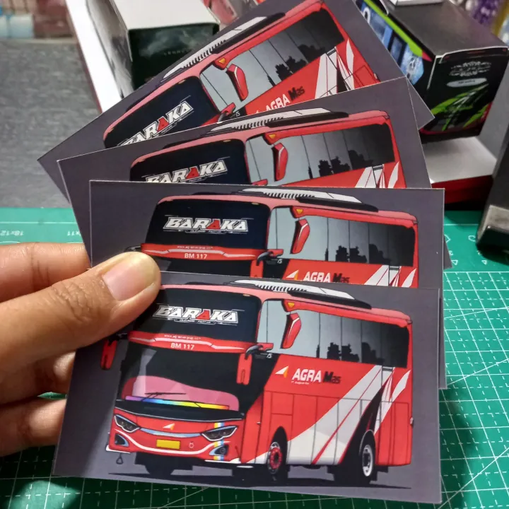 stiker bus tempelan bis bahan mirror agramas | Lazada Indonesia