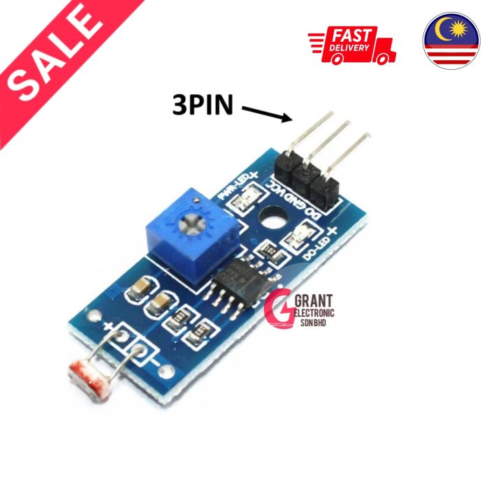 Ldr Light Sensor Module 3pin Photoresistor Detection Arduino Pic Lazada 0172