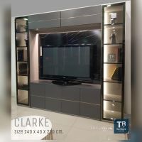 Clarke TV cabinet 240 cm and 300 cm ตู้โชว์ทีวี รุ่น Clarke ขนาด 240 cm และ 300 cm