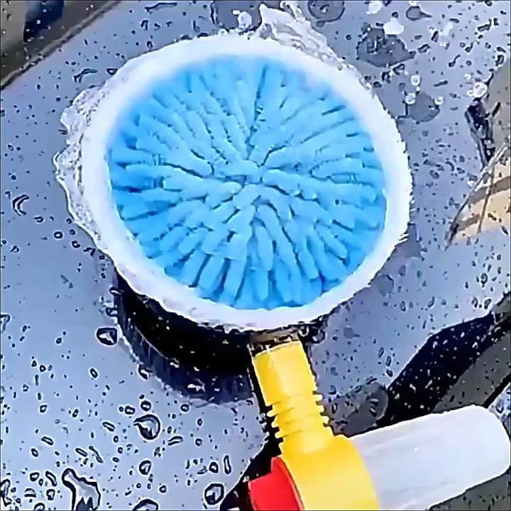 Car Cleaning Brush Car Wash Foam Brush Automatic Rotary Long Handle  Cleaning Mop Chenille Broom Cleaning Tools Auto Accessories