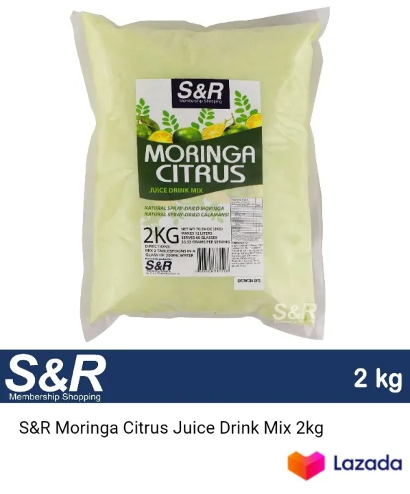 S&R Moringa Citrus Juice Drink Mix 2kg Lazada PH