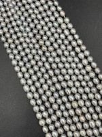 Natural freshwater pearl silver colored 5.0-6.0MM AAA