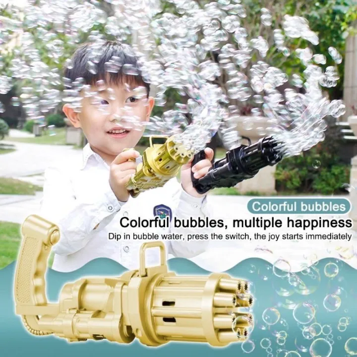 Electric Bubble Machine Gatling Bubble Machine Automatic Blowing Toys