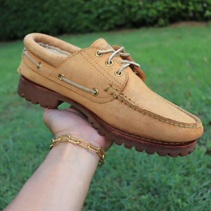 ส่งฟรี 9Us 27cm Timberland 3-Eye Classic LugAime Leon Dore Wheat