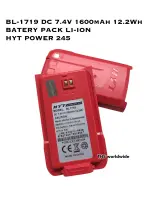 BL-1719 DC 7.4V 1600mAh 12.2Wh BATERY PACK LI-ION HYT POWER 245