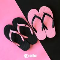 ?รองเท้าแตะฟองน้ำ Kito?รุ่น AP88 รองเท้าแตะแบล็ค(สีดำ)พิ้ง(สีชมพู) Size37-42