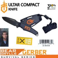 มีดด้ามตาย Gerber Bear Grylls Ultra Compact Knife( 31-001516 ) มีปลอกและสายห้อยคอ ขนาดกระทัดรัด แข็งแรง ทนทาน