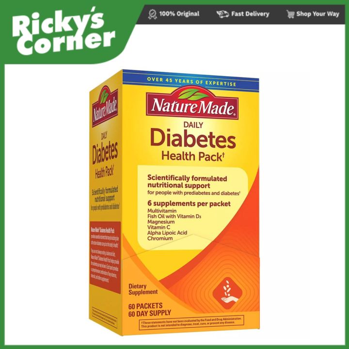 Nature Made Daily Diabetes Health Pack 60 Packets. | Lazada PH