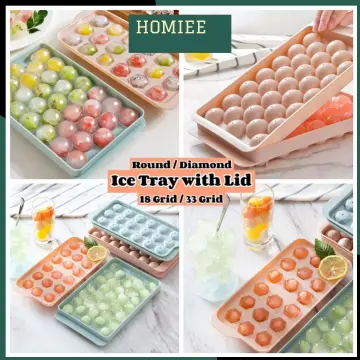 Round Balls Ice Molds 18/33 Grids Plastic Molds Ice Tray Home Bar Party Ice  Hockey