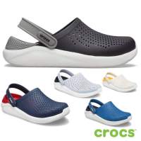 Crocs Literide Clog Have Box (สินค้ามาพร้อมกล่อง Crocs สีเขีย) สินค้า Outlet แท้ 100% รับรองทรงสวย พื่นนี่ม  รองเท้าหัวโต รองเท้าแตะสวม  รองเท้ารัดส้น