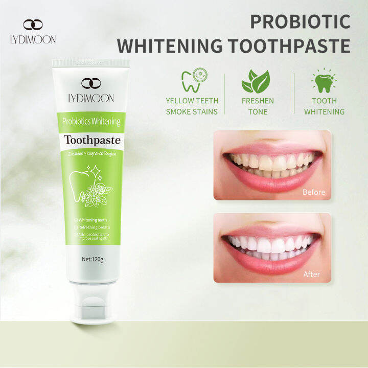 Probiotic Whitening Toothpaste Removes Plaque Tartar Yellow Teeth ...