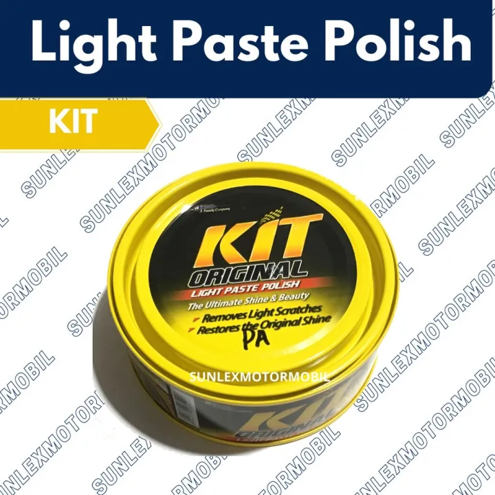 ORIGINAL KIT LIGHT PASTE POLISH POLES BODY KALENG WAX KUNING 225gr