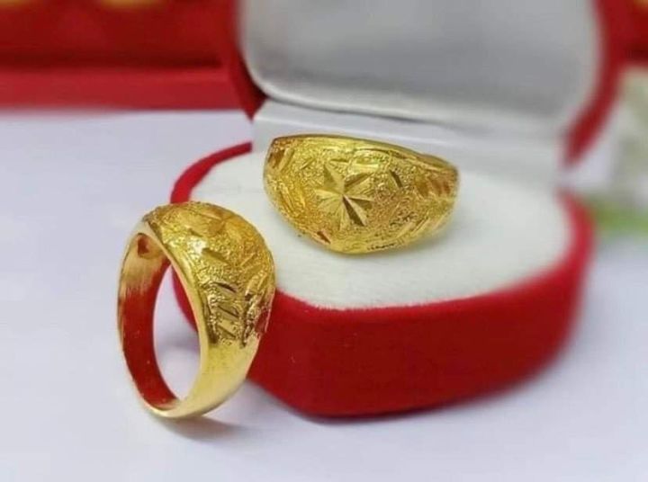 แหวนเศษทอง-แหวน24เค-แหวนไมครอน-ไม่ลอกไม่ดำ-มีทุกขนาดไซส-ราคาต่อวง