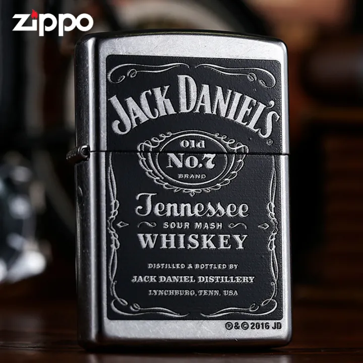 Zippo Jack Daniel's Label Design Street Chrome Windproof Pocket Lighter Zippo 24779（Lighter