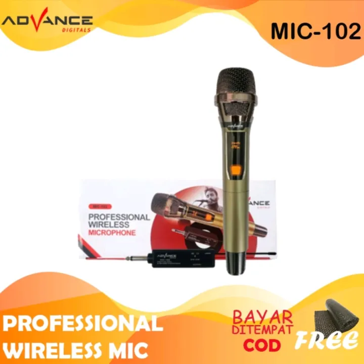 MIC WIRELESS TANPA KABEL JARAK JAUH UNTUK YOUTUBER/MIC KARAOKE ORIGINAL ASLI BASS/BUKAN MIX